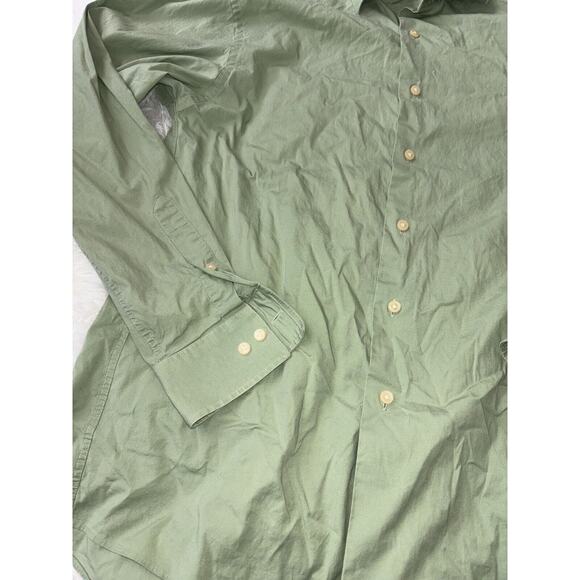 BCBG Attitude Men’s Sz. 15.5/ 34/35 “ Modern Fit” Green Button Down. - Picture 4 of 9